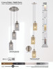 INNOVATIONS 113B-3P-PN-G434-7CL Crown Point 3-Light Multi Pendant Polished Nickel