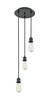INNOVATIONS 113B-3P-BK-G1216-12WM White Mouchette 3-Light Multi Pendant Matte Black