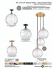 INNOVATIONS 113B-3P-BAB-G1215-10 Athens Water Glass 3-Light Multi Pendant Black Antique Brass