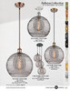 INNOVATIONS 113B-3P-BAB-G1213-12SM Athens Deco Swirl 3-Light Multi Pendant Black Antique Brass