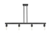 INNOVATIONS 716-4I-BK-G559-8SDY Bridal Veil 4-Light Island Light Matte Black