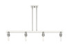 INNOVATIONS 716-4I-PN-G559-8ME Bridal Veil 4-Light Island Light Polished Nickel
