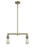 INNOVATIONS 209-AB-G208-12 Beacon 2-Light Island Light Antique Brass