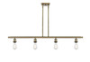 INNOVATIONS 516-4I-AB-G559-8CL Bridal Veil 4-Light Island Light Antique Brass