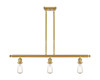 INNOVATIONS 516-3I-SG-G559-8CL Bridal Veil 3-Light Island Light Satin Gold