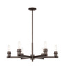 INNOVATIONS 716-6CR-OB-G559-8SM Bridal Veil 6-Light Chandelier Oil Rubbed Bronze
