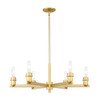 INNOVATIONS 716-6CR-SG-G559-5SM Bridal Veil 6-Light Chandelier Satin Gold