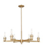 INNOVATIONS 716-6CR-CB-G483-8SL Brookhaven Globe 6-Light Chandelier Satin Nickel