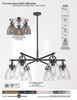 INNOVATIONS 410-6CR-CB-G412-7CL Newton Bell 6-Light Chandelier Champagne Bronze