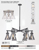 INNOVATIONS 411-6CR-CB-G411-7SM Newton Cone 6-Light Chandelier Champagne Bronze