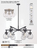 INNOVATIONS 410-6CR-CB-G410-7SM Newton Sphere 6-Light Chandelier Champagne Bronze