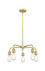 INNOVATIONS 516-5CR-SG-G128-8 Athens 5-Light Chandelier Satin Gold