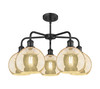 INNOVATIONS 516-5CR-BK-G128-8 Athens 5-Light Chandelier Matte Black