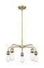 INNOVATIONS 516-5CR-AB-G128-8 Athens 5-Light Chandelier Antique Brass