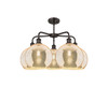 INNOVATIONS 516-5CR-OB-G128-10 Athens 5-Light Chandelier Oil Rubbed Bronze
