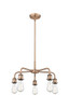 INNOVATIONS 516-5CR-AC-G559-8CL Bridal Veil 5-Light Chandelier Antique Copper