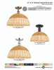 INNOVATIONS 716-1C-AB-NBD2-16-NAT Natural Ballston Dome 1-Light Semi-Flush Mount Antique Brass