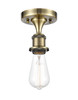 INNOVATIONS 516-1C-AB-G128-8 Athens 1-Light Semi-Flush Mount Antique Brass