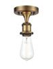 INNOVATIONS 616-1F-BB-G559-8GWH Bridal Veil 1-Light Semi-Flush Mount Brushed Brass
