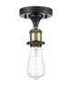 INNOVATIONS 616-1F-BAB-G559-12SM Bridal Veil 1-Light Semi-Flush Mount Black Antique Brass