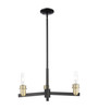 INNOVATIONS 716-3CR-BAB-G480-6SB Brookhaven Almond 3-Light Flush Mount Black Antique Brass
