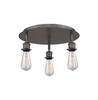 INNOVATIONS 516-3C-OB-G128-8 Athens 3-Light Flush Mount Oil Rubbed Bronze