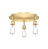 INNOVATIONS 516-3C-SG-G128-10 Athens 3-Light Flush Mount Satin Gold
