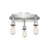 INNOVATIONS 516-3C-SN-G559-8BL Bridal Veil 3-Light Flush Mount Satin Nickel
