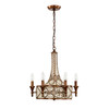 WAREHOUSE OF TIFFANY'S MD263/6SB Kimo 18.9 in. 6-Light Indoor Brushed Bronze Finish Chandelier