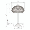 WAREHOUSE OF TIFFANY'S MT261/2SB Caseyle 13 in. 2-Light Indoor Bronze Finish Table Lamp