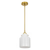 WAREHOUSE OF TIFFANY'S MD300/1BM Magno 7.1 in. 1-Light Indoor Brass Finish Pendant Light