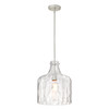 WAREHOUSE OF TIFFANY'S MDG40602/1CS Daelan 12 in. 1-Light Indoor Powdered Chrome Finish Pendant Light