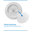 NICOR LIGHTING RSD811205KWH RSD Series 8 in. Surface Mount LED Downlight  5000K