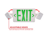 NICOR LIGHTING ECL310UNVWHG2SD ECL3 Self-Diagnostic LED Emergency Exit Sign Combo  Green Lettering