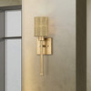 LIVEX LIGHTING 13701-48 1 Light Antique Gold Leaf Single ADA Sconce