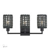 LIVEX LIGHTING 14043-04 3 Light Black Vanity Sconce