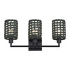LIVEX LIGHTING 14043-04 3 Light Black Vanity Sconce
