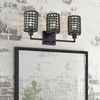 LIVEX LIGHTING 14043-04 3 Light Black Vanity Sconce