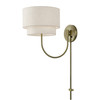 LIVEX LIGHTING 41940-01 1 Light Antique Brass Swing Arm Wall Lamp