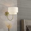 LIVEX LIGHTING 41940-01 1 Light Antique Brass Swing Arm Wall Lamp