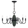 LIVEX LIGHTING 60002-04 6 Light Black Chandelier