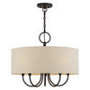 LIVEX LIGHTING 58865-07 5 Light Bronze Pendant Chandelier