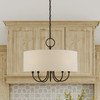 LIVEX LIGHTING 58865-07 5 Light Bronze Pendant Chandelier