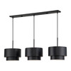 LIVEX LIGHTING 40053-04 3 Light Black Extra Large Linear Chandelier