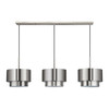 LIVEX LIGHTING 40053-91 3 Light Brushed Nickel Extra Large Linear Chandelier