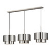 LIVEX LIGHTING 40053-91 3 Light Brushed Nickel Extra Large Linear Chandelier