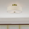 LIVEX LIGHTING 52135-01 3 Light Antique Brass Large Semi-Flush