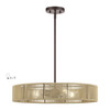 LIVEX LIGHTING 53174-92 4 Light English Bronze Pendant