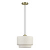 LIVEX LIGHTING 41941-01 1 Light Antique Brass Pendant
