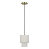 LIVEX LIGHTING 51089-01 1 Light Antique Brass Mini Pendant